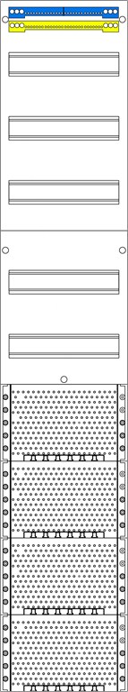 1St. F-Tronic VK9 Kombinationsfeld 1-feldrig, H=1350mm, Vert. 5r, Komm., VK9 7120319