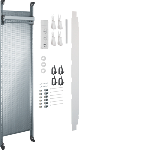 1St. Hager UF311NW Komplettfeld Multimedia universZ 1050mm 1-feld mit 6xPatchmodulen RJ45