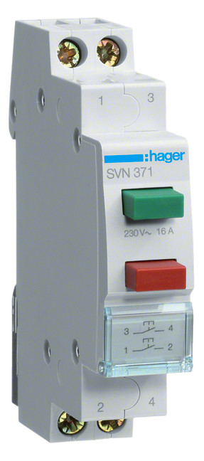 1St. Hager SVN371 Doppeltaster 16A 2S 230V AC 1PLE