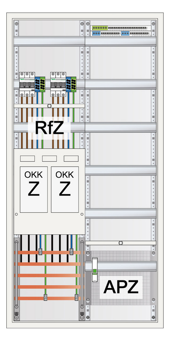 1St. ABN S27EA420 Zählerschrank eHZ 2Z 1V 1APZ sHS OKK IP43 SK2 5p 550x1100x210mm