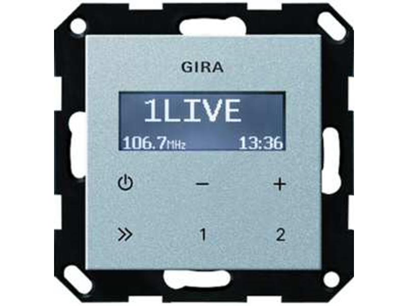 1St. Gira 228426 UP Radio RDS ohne Lautsprecher System 55 Farbe Alu