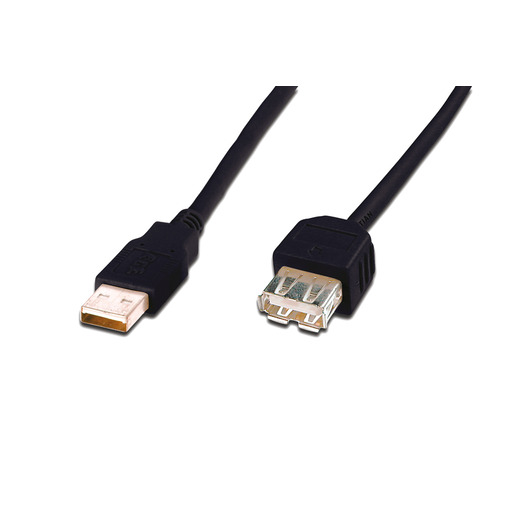 5m Assmann AK-300202-050-S USB 2.0 Verlängerungskabel, Typ A St/Bu, 5.0m, USB 2.0 konform, UL, sw