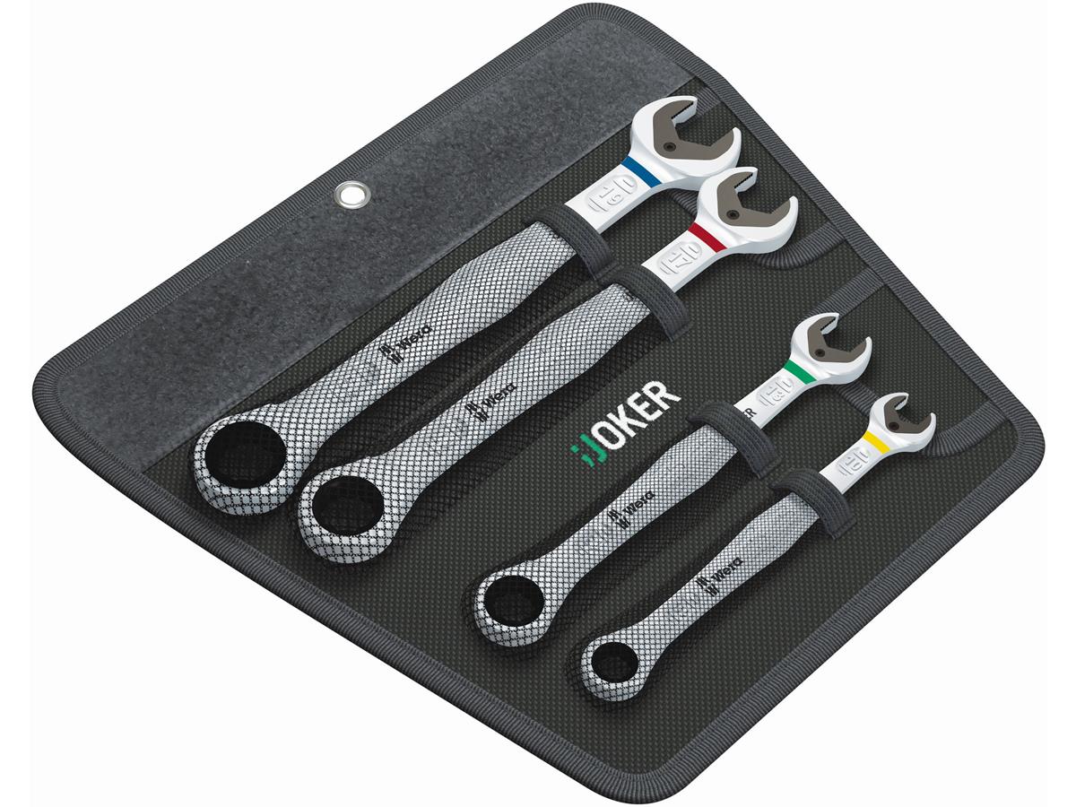 1St. Wera 05073290001 JOKER Maul-Ringratschen-Schlüssel-Set Joker Set 4-tlg. SB SW 10, 13, 17, 19