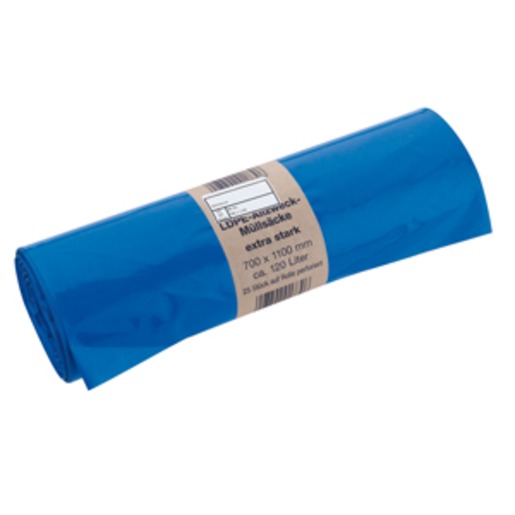 25St. Allzweck-Abfallsack blau 700x1100mm 120 Liter 1 Rolle