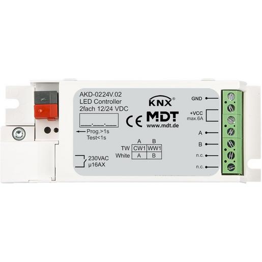 1St. MDT LED Controller 2-Kanal AKD-0224V.02 12/24V CV LED 2 einzelne Kanäle o. TW