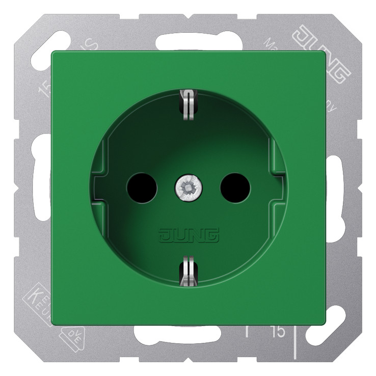 1St. Jung A1520BFKIGN Schuko-Steckdose 16A  250V Berührungsschutz bruchsicher A 1520 BFKI GN
