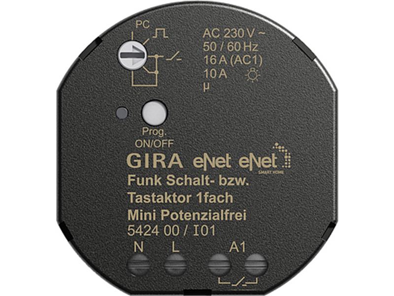 1St. Gira 542400 Funk Schalt Tastaktor Mini 1fach pot.frei