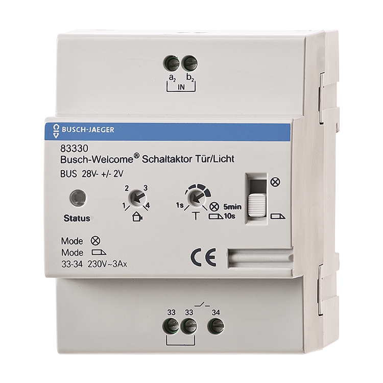 1St. Busch-Jaeger 83330 Schaltaktor Tür/Licht Busch-Welcome (2-Draht-System)