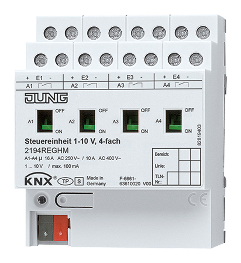 1St. Jung 2194REGHM Steuereinheit 4fach REG 4 TE mechanische Handbedienung 2194 REGHM