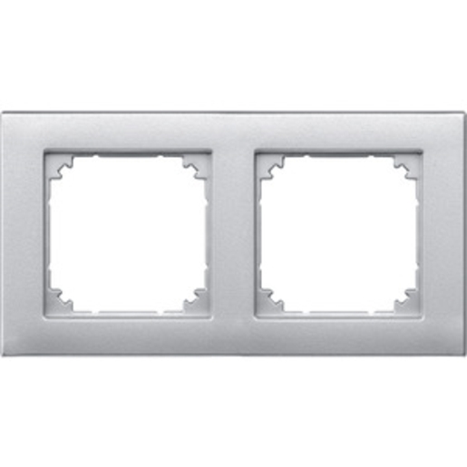 1St. Merten 488260 M-PLAN II-Rahmen, 2fach, bündiger Einbau, aluminium