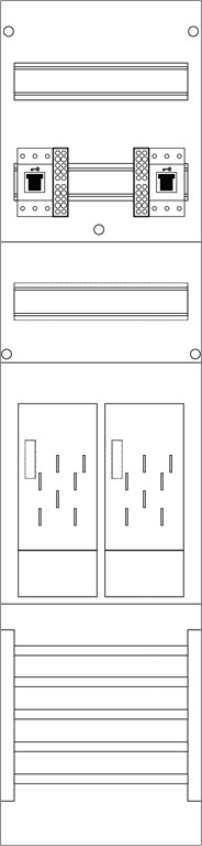 1St. F-Tronic E16-HSS Zählerfeld 1-feldrig, H=1050mm, 2-eHZ, 2 HSS, E16-HSS 7120189