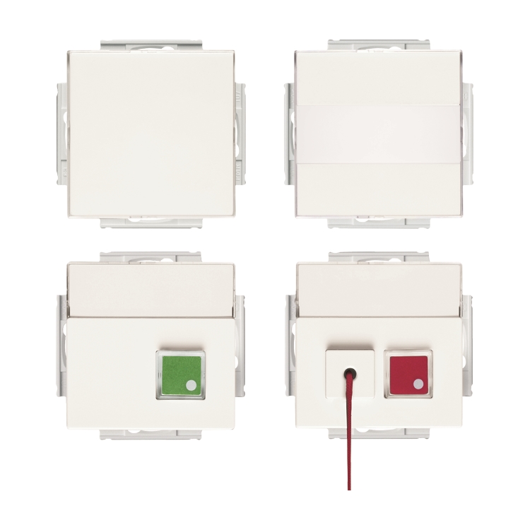 1St. Busch-Jaeger 1510 UC-84-101 Ruf-Set für Behinderten-WC, Nach DIN VDE 0834 Sicherheitstechnik studioweiß