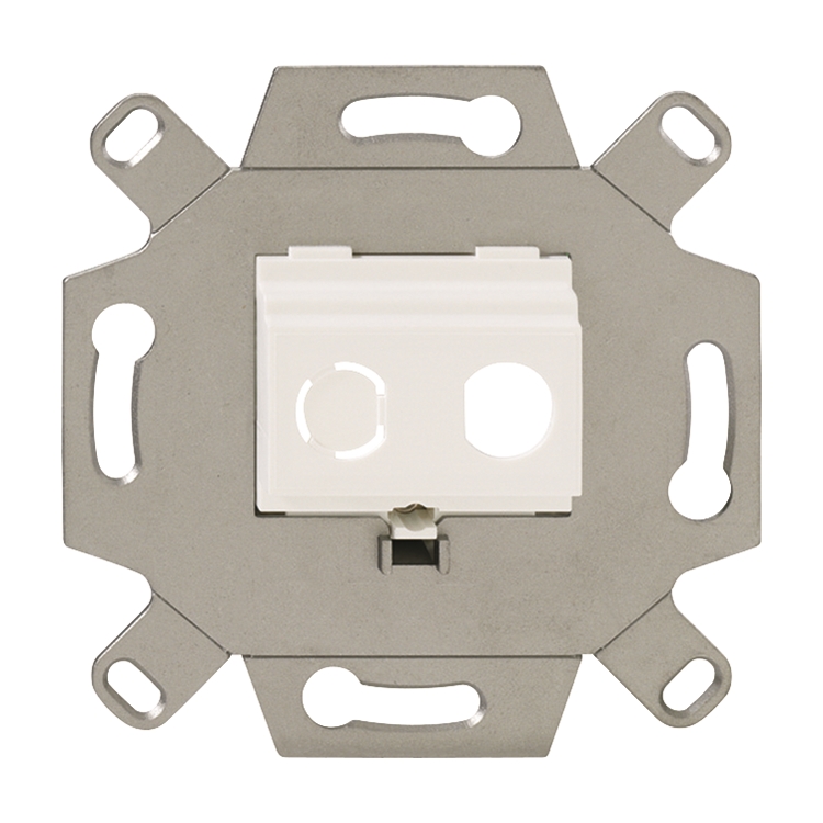 1St. Busch-Jaeger 0262/12 Kommunikationsadapter, für BNC-F Durchführungsbuchsen alpinweiß