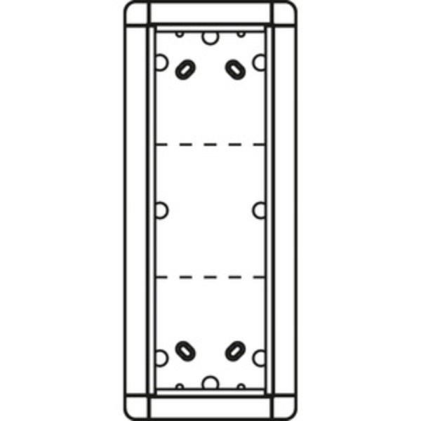 1St. Ritto 1883320 Aufputzrahmen 3 Modulplätze, silber