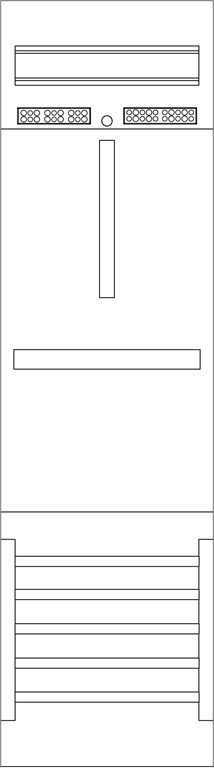 1St. F-Tronic Z14 Zählerfeld 1-feldrig, H=900mm, 1-3.HZ, Z14 7120008