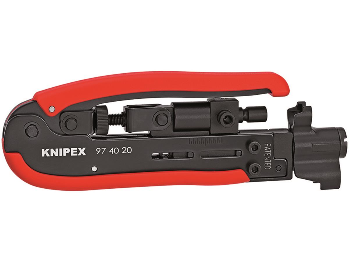 1St. Knipex 97 40 20 SB Kompressionswerkzeug für F, BNC und RCA Stecker 175 mm