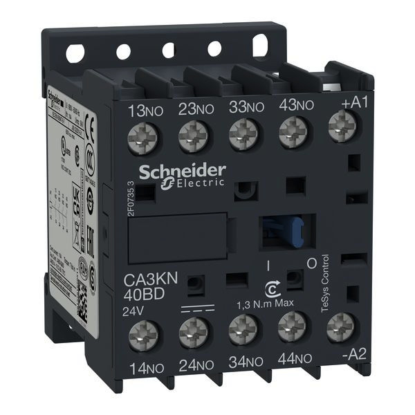 1St. Schneider Electric CA3KN40BD Hilfsschütz, 4S, 24V DC