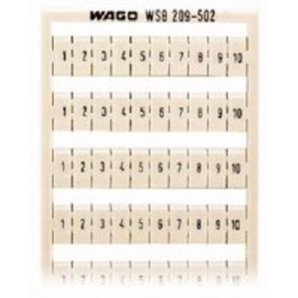 5St. Wago 209-502 WSB-Schnellbezeichnungssystem Aufdruck waagerecht 1...10 (10x) 209502