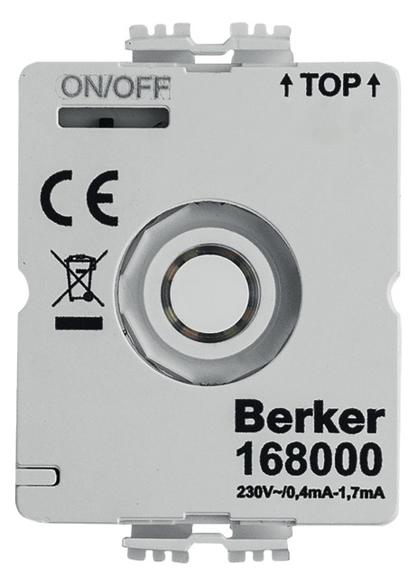 1St. Berker 168000 LED-Modul Drehschalter, 230V, mit N-Leiter