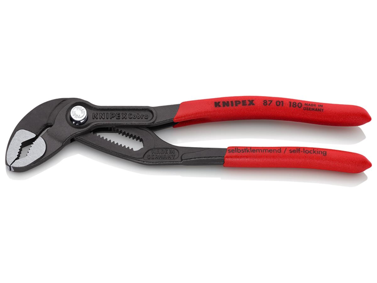 1St. Knipex 87 01 180 Wasserpumpenzange Cobra Kapazität bis d= 1 1/2 / 42 mm 180 mm