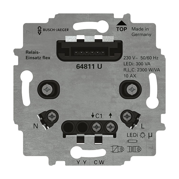 1St. Busch-Jaeger 64811 U Relais-Einsatz flex, 1-fach 64811U
