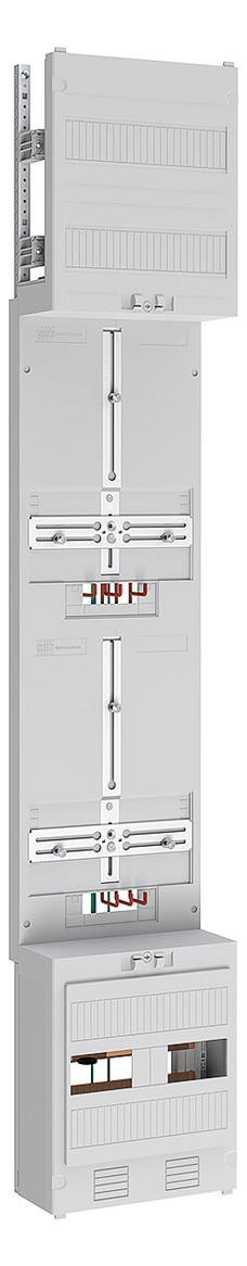 1St. ABN Z19120, Zählerplatz 3Pkt 2Z mit Klemmstein 5-polig, BxH : 250x1350mm