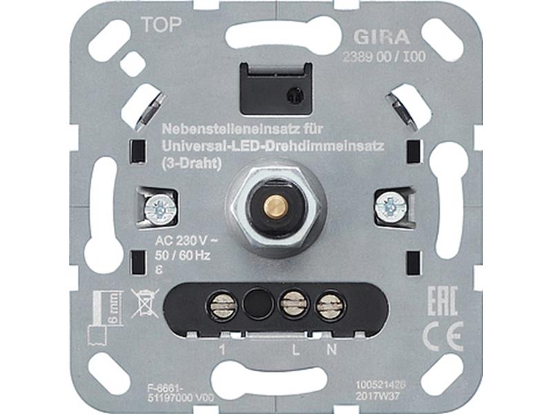 1St. Gira 238900 S3000 Dreh-Nebenstelleneinsatz 3-Draht