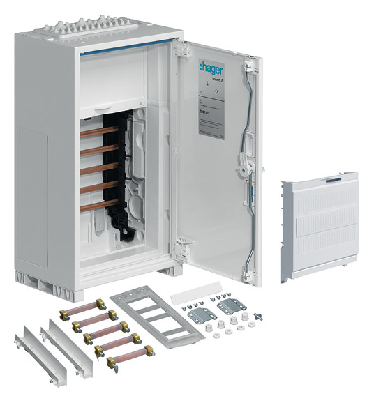 1St. Hager ZB011C Anschlussschrank, univ.Z, seitlich für SPD