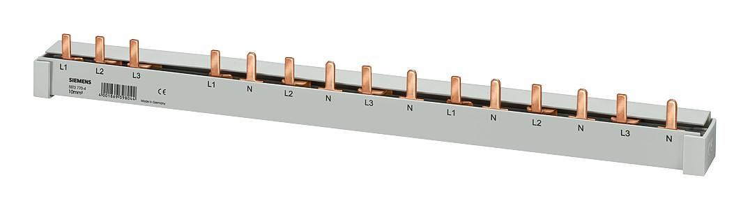 10St. Siemens 5ST3770-4 Stiftsammelschiene, 10mm2 16TE, 4-phasig