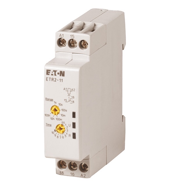 1St. Eaton 262684, ETR2-11 Zeitrelais, 1W, 0,05s - 100h, 24 - 240V AC 50/60Hz, 24 - 48V DC, ansprechverzögert