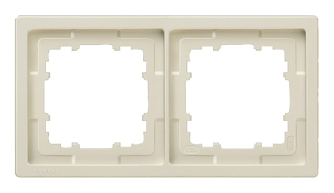 1St. Siemens 5TG1322 Einzel- und Kombinationsrahmen 2-fach, titanweiss, 153x82mm, DELTA style