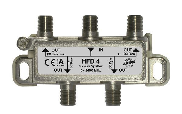 1St. Astro HFD 4 Verteiler 4-fach 5-2400 MHz