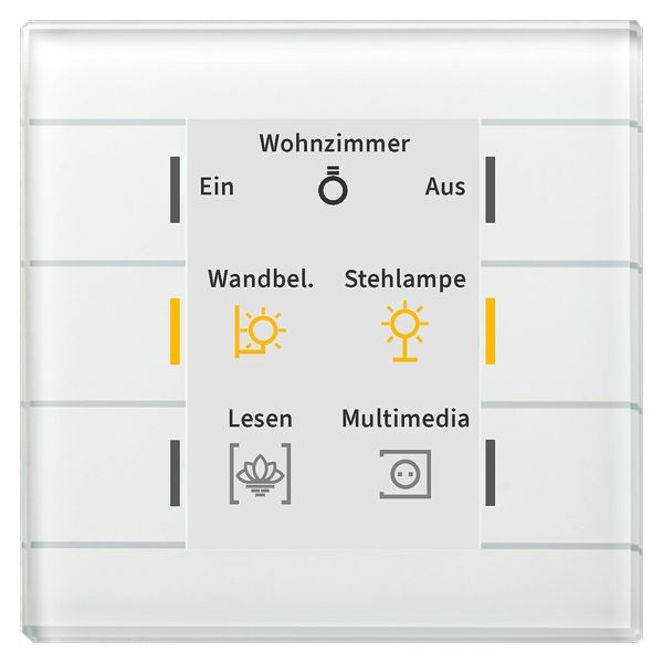 1St. MDT BE-GT20W.02 Glastaster II Smart mit Farbdisplay, Weiß