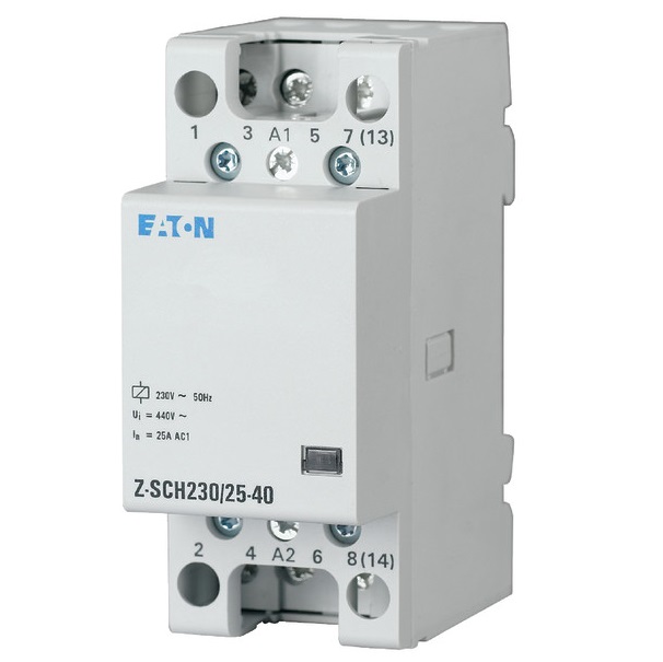 1St. Eaton 248849, Z-SCH230/25-22 Installationsschütz, 230VAC, 2S+2Ö, 25A