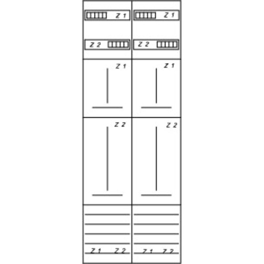 1St. Eaton 230815, ZSD-Z29A1074 Zählerfeld 2-feldrig, vorbereitet, Version Z29A1074