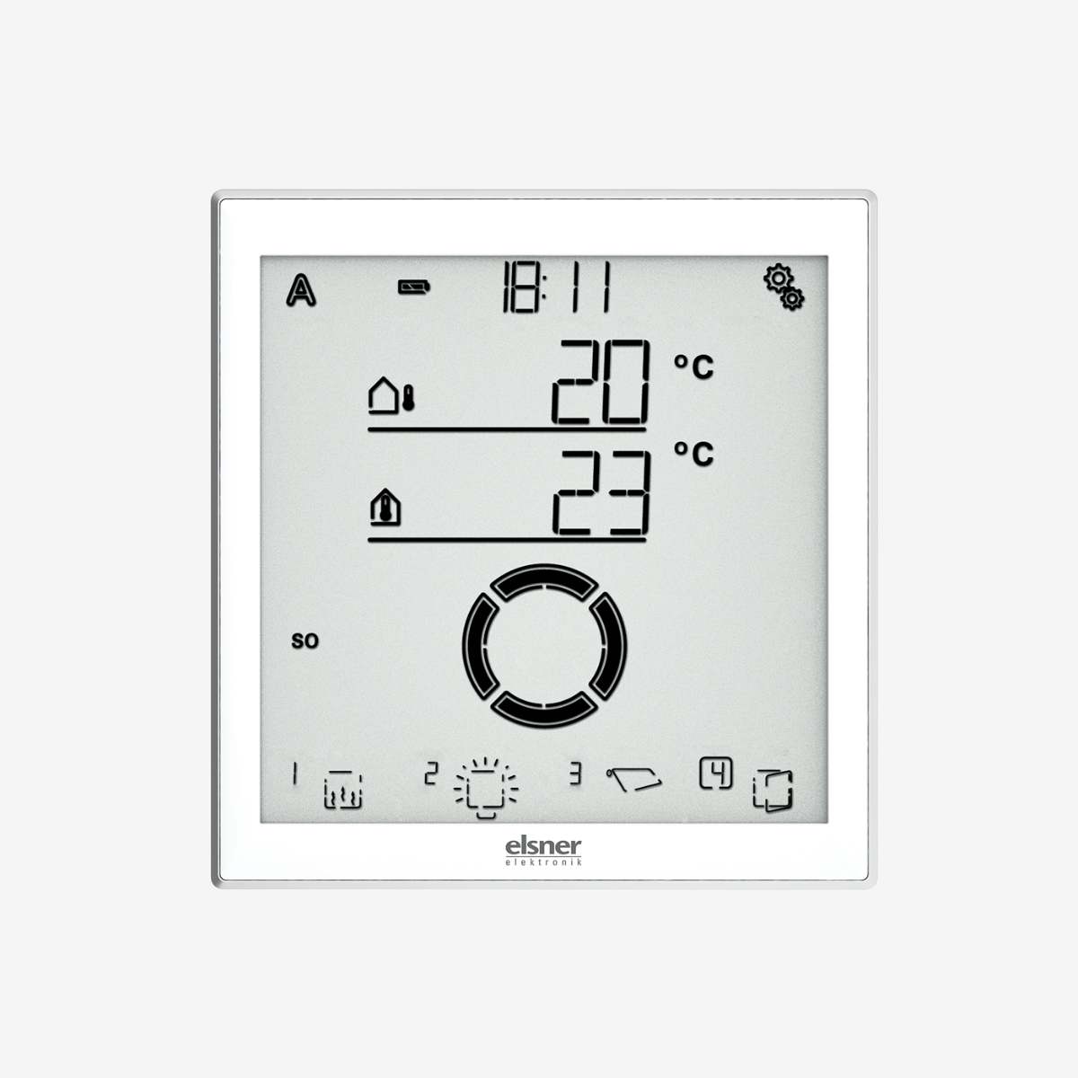 1St. Elsner 10144 Solexa II-Display, weiß/alu, Funk-Steuerung Display einzeln