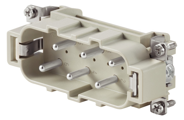 1St. Weidmüller 1498700000 Kontakteinsatz, Stift, 400V, 35A, Polzahl: 6, Schraubanschluss, Baugröße: 6 HDC HSB 6 MS