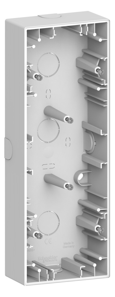 1St. Merten MEG4034-6535 Merten System Design, Aufputzgehäuse, 3-fach, Lotosweiß