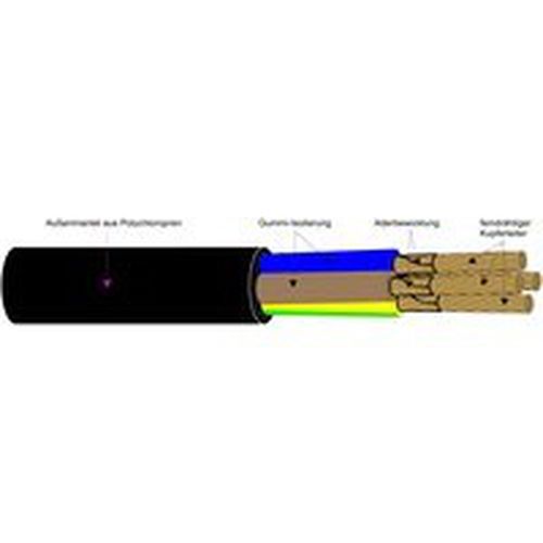 100m Gummikabel H07RN-F 5G2,5 - 5x2,5mm² schwarz