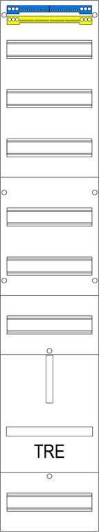 1St. F-Tronic TH3 Tariffeld 1-feldrig, H=13500mm, 1-TRE-3.HZ 300mm, Vert. 6r, TH3 7120312