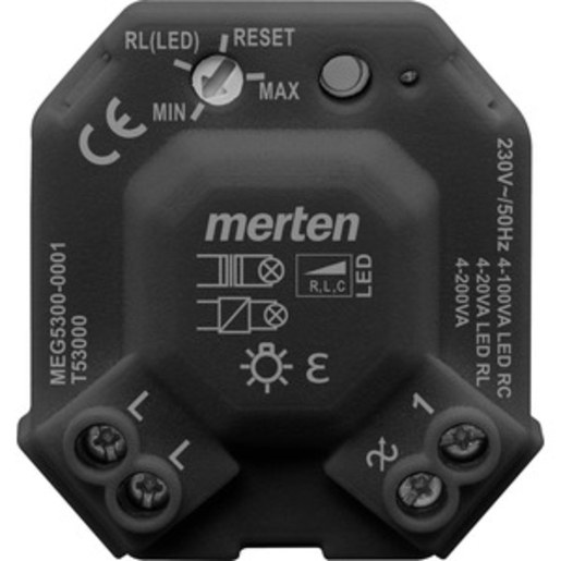 1St. Merten MEG5300-0001 Universal LED Dimmermodul, schwarz