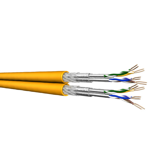 500m Cat7 Duplex Datenkabel S/FTP 1000MHz doppelte Datenleitung Netzwerkkabel CAT 7 DUPLEX8AWG23/1