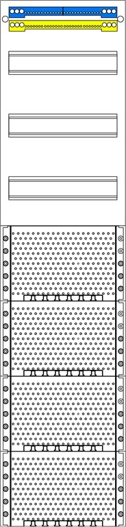 1St. F-Tronic VK7 Kombinationsfeld 1-feldrig, H=1050mm, Vert. 3r, Komm., VK7 7120134