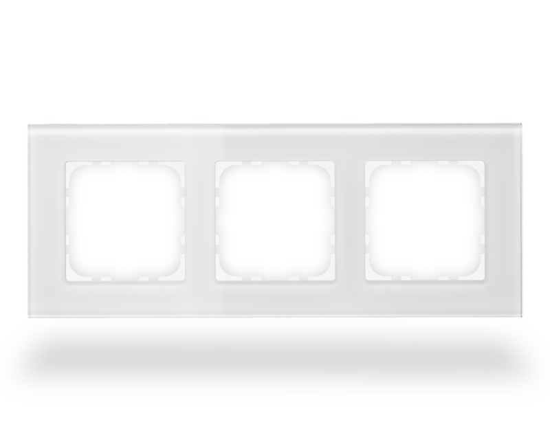1St. MDT Glasrahmen 3-fach BE-GTR3W.01 92x234mm weiß