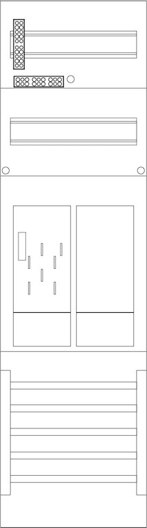 1St. F-Tronic ER5 Zählerfeld 1-feldrig, H=900mm, 1-eHZ, 1 Res., ER5 7120004