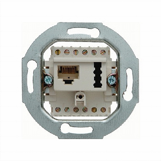 1St. Berker 458809 UAE 8(6)/TAE 6 F+N-Steckdose Modul-Einsätze polarweiß matt