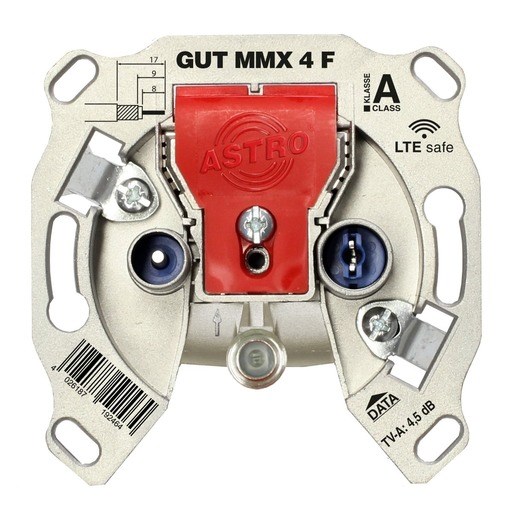 1St. Astro GUT MMX 4 F BK-Modem-Stichdose, 5 - 1218 MHz, mit F- GUTMMX4F 00540441