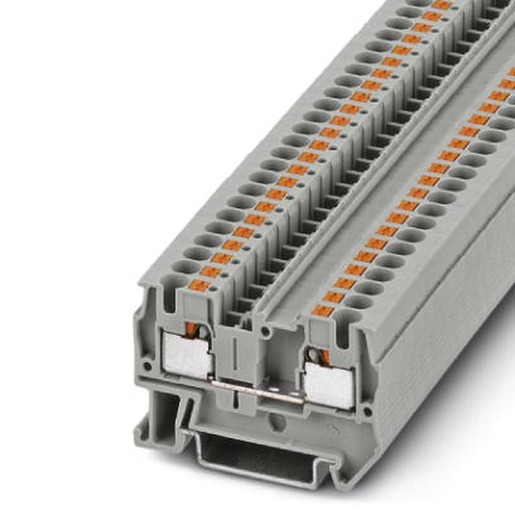 10St. Phoenix Contact PT 4 3211757 Durchgangsklemme 800 V 32 A Push-in-Anschluss Anzahl der Anschlüsse: 2 0,2 mm² - 6 mm² AWG: 24 - 10 B=6,2 mm H=35,3 mm grau Montageart: NS 35/7,5 NS 35/15