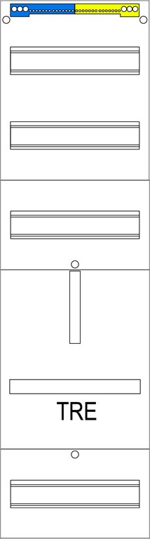 1St. F-Tronic TH1 Tariffeld 1-feldrig, H=900mm, 1-TRE-3.HZ 300mm, Vert. 3r, TH1 7120012