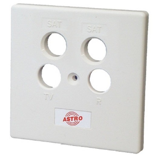 1St. Astro GUZ44 Deckel für 4-Loch Dose elektroweiß 80 610440